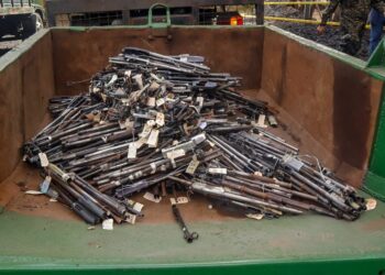 Destruyen un total de 1,431 armas de fuego decomisadas a delincuentes