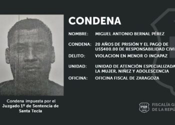 Violador sexual de un menor de edad fue condenado a 20 años de prisión