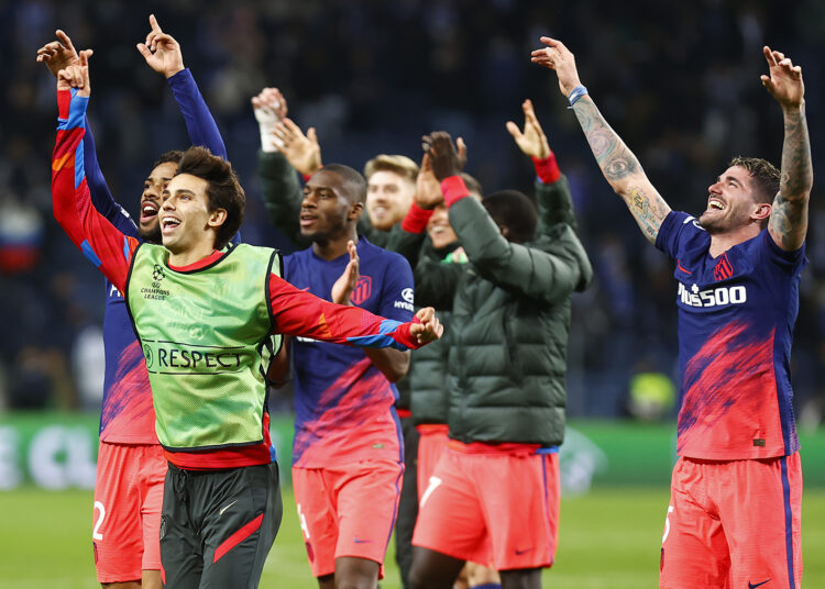 Con goles de Ángel Correa y De Paul, el Atlético Madrid derrotó al Porto y avanzó a los octavos de final de la Champions League