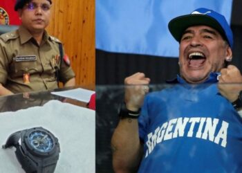 Recuperan en India lujoso reloj robado de Diego Armando Maradona; hay un detenido