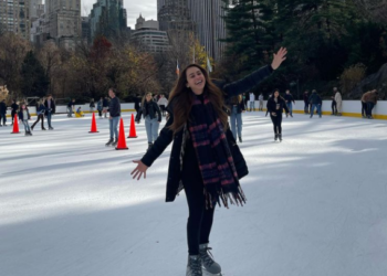 Yanet García se cae en pleno Central Park