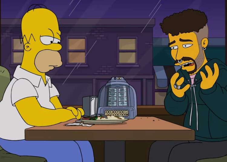 Bad Bunny colabora con ‘Los Simpson’ para el video ‘Te deseo lo mejor’
