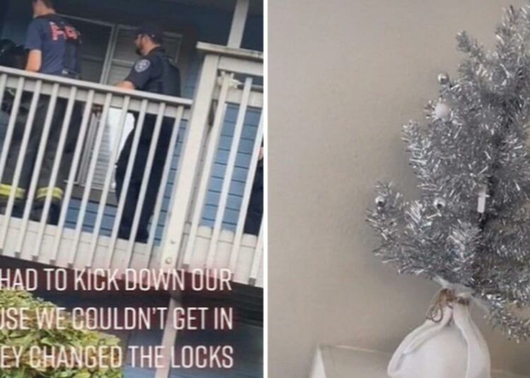 (VIDEO) Una mujer descubre que su casa fue tomada por una pareja desconocida y que incluso la decoró para Navidad