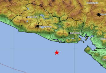 Se reporta sismo durante la madrugada originado en la costa de Usulután