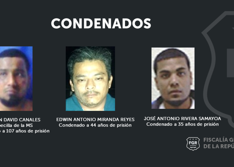 Más de 100 años de prisión para mareros acusados de homicidio y extorsiones