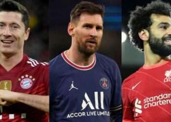 Robert Lewandowski, Lionel Messi y Mohamed Salah, finalistas al The Best
