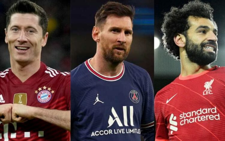 Robert Lewandowski, Lionel Messi y Mohamed Salah, finalistas al The Best