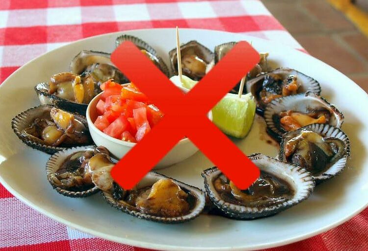 Alimentos que no puede consumir durante la marea roja, según Ministerio de Medio Ambiente