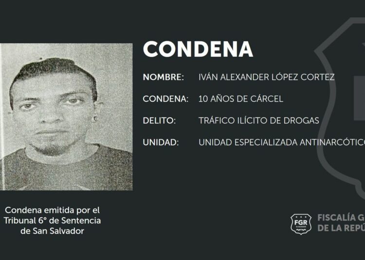 Condenan a 10 de cárcel a traficante de droga de Mejicanos