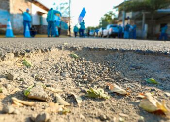 Plan Nacional de Bacheo llega a Ciudad El Triunfo, Usulután