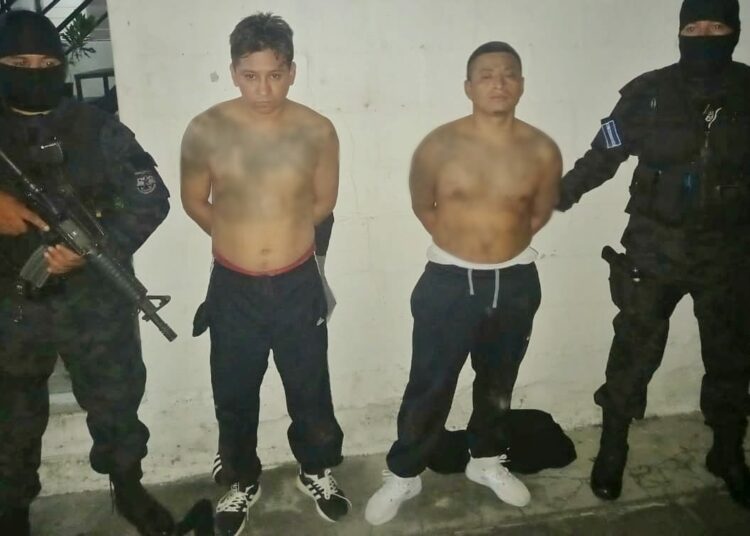 Dos pandilleros son capturados por homicidio en San Salvador
