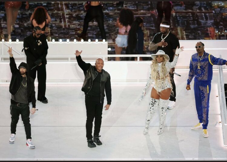 Lo mejor del show de medio tiempo del Super Bowl LVI con Eminem, Snoop Dogg y 50 Cent