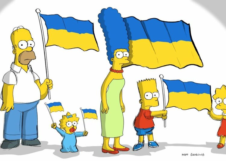 Los Simpson mostraron su apoyo a Ucrania tras el ataque de Rusia