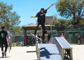 Tejido Social desarrolla competencia de skateboarding en el marco de fiestas patronales de La Palma, Chalatenango