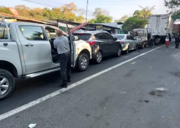 Se reporta múltiple accidente sobre la carretera Troncal del Norte, en Apopa