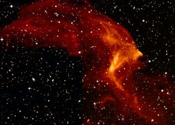 Astrónomos obtienen una imagen de la onda de choque cósmica más grande jamás observada que se extiende por 6,5 millones de años luz