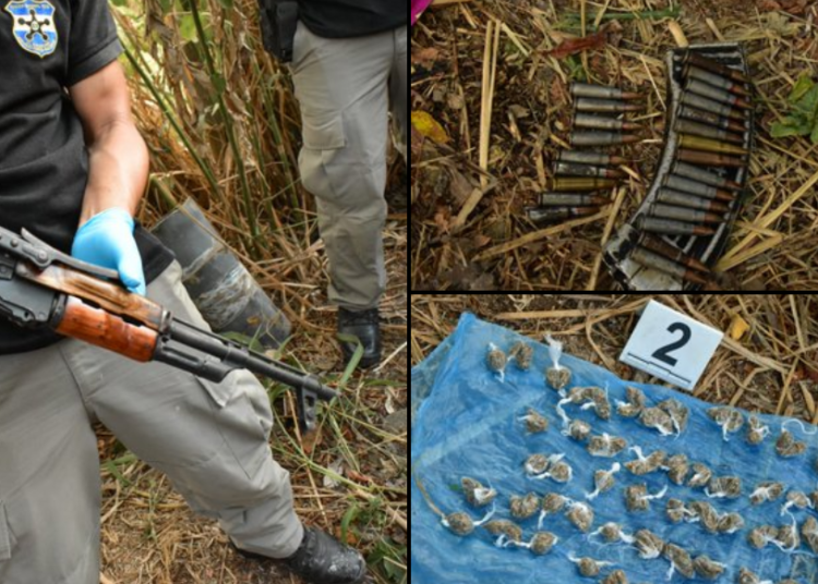 Golpe a la MS13: Autoridades decomisan armas, municiones y droga perteneciente a la estructura