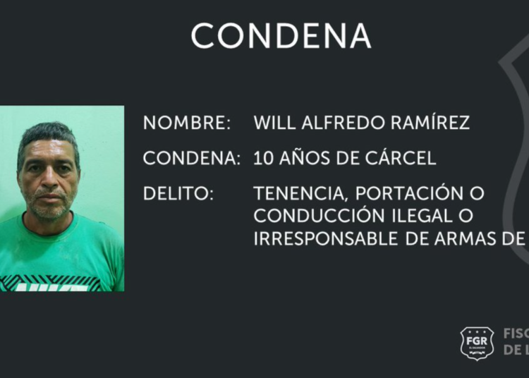 Hombre es condenado a diez años de prisión por tenencia, portación o conducción ilegal o irresponsable de arma de fuego