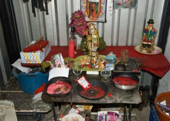 Encuentran altar dedicado a «La Muerte» en casa de pandillero capturado este domingo en Distrito Italia