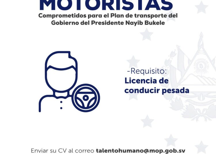 Gobierno somete a concurso plazas de motoristas