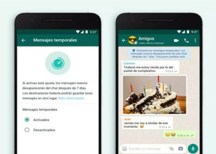 WhatsApp llega con cambios: mensajes temporales, función multidispositivo y más