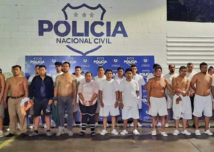 Capturan a otros 33 pandilleros en Cuscatlán