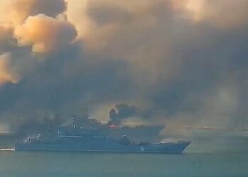 (VIDEO) Ucrania reivindicó un ataque contra el buque insignia de la Armada rusa en el Mar Negro