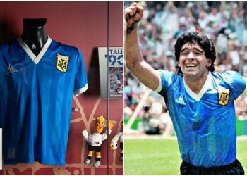 Arranca la subasta millonaria de la camiseta que Maradona usó ante Inglaterra