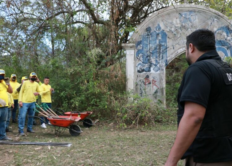 Autoridades de Seguridad destruyeron polígono de la MS, localizado en comunidad Saigón en Nejapa