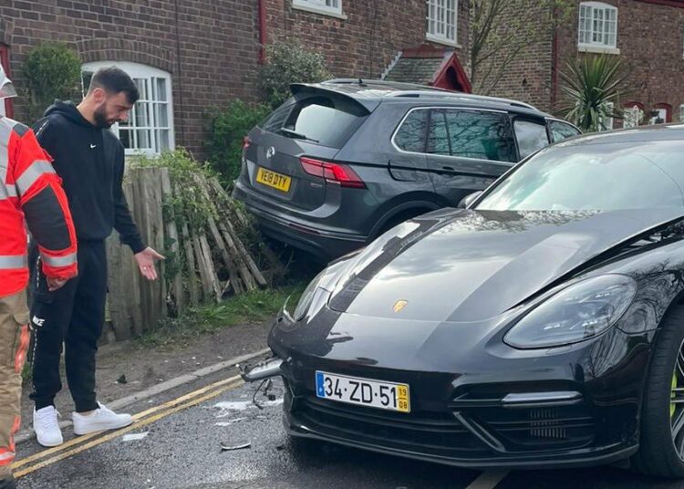 Bruno Fernandes del Manchester United chocó su Porsche de 120 mil dólares rumbo al entrenamiento