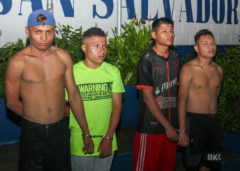 Cuatro pandilleros fuertemente armados son capturados en Cuscatancingo