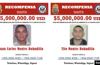 EEUU ofrece $15 millones por información sobre familia de tres hondureños acusados de narcotráfico