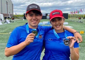 Paola Corado y Paúl Morataya ganan plata panamericana en equipo mixto de tiro con arco