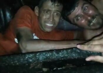 VIDEO | Rescatan a un hombre que fue arrastrado por la correntada en el Barrio Candelaria