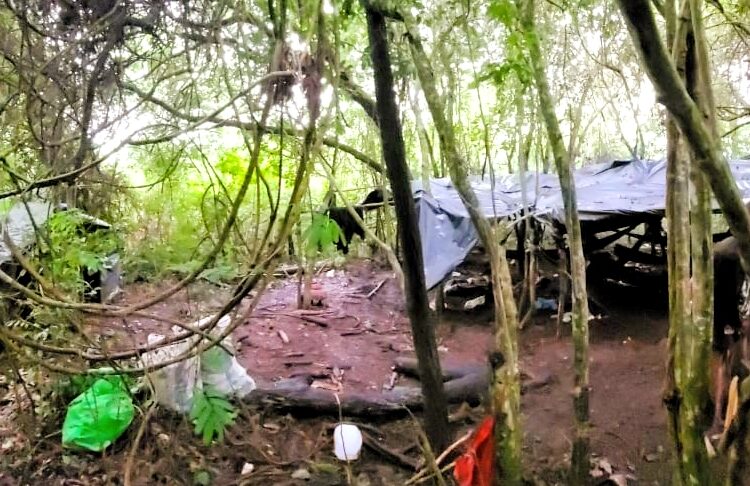 PNC desmantela campamento pandillero en un cerro de Chalatenango