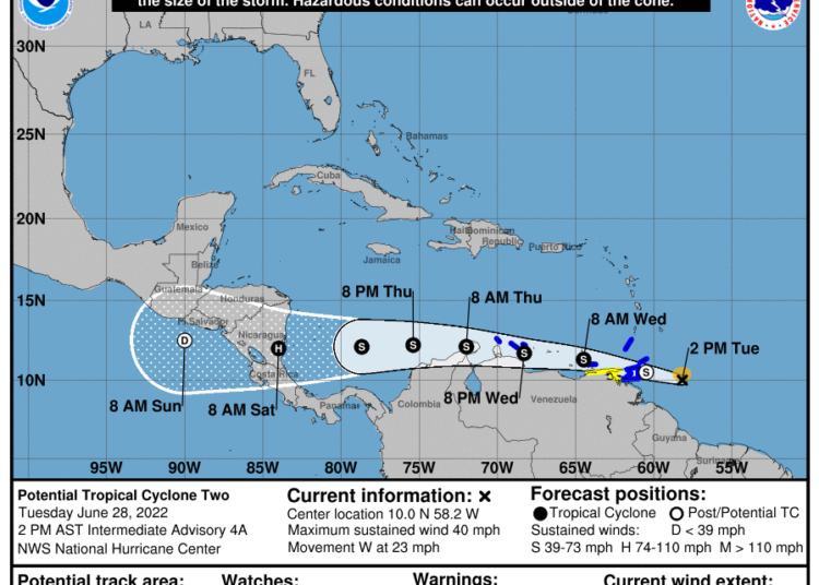 Pronostican que tormenta Bonnie se formaría cerca de Venezuela y llegaría a Centroamérica como huracán