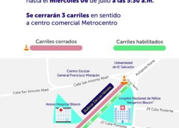 VMT anuncia restricción de paso vehicular en bulevar Los Héroes por instalación de pasarela