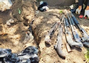 PNC localiza varias armas y munición en Tonacatepeque