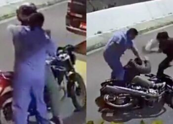 (VIDEO) En Brasil una pareja somete y da una brutal golpiza a un ladrón tras arrebatarle el arma en un intento de robo