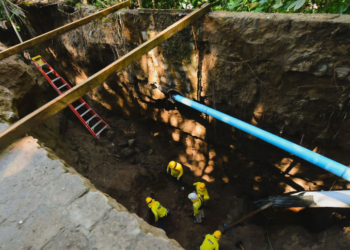 MOP repara cárcava en la colonia Quiroz de Soyapango