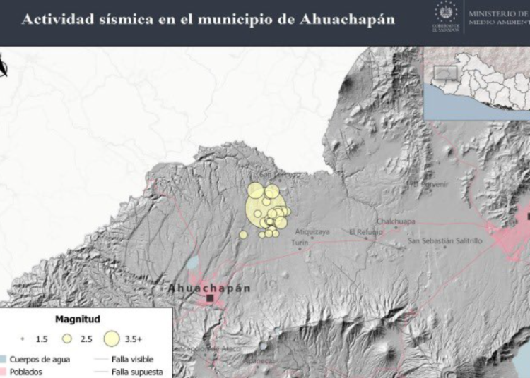 83 sismos se han registrado en tres días en la zona de Ahuachapán