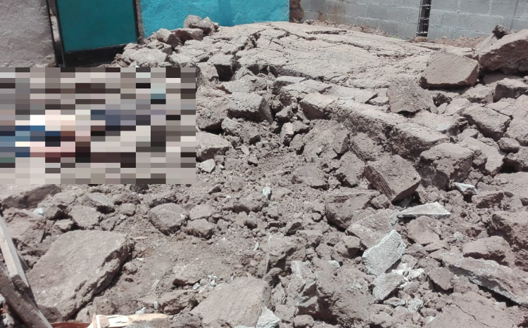 Adulto mayor muere al caerle una pared de adobes en El Congo, Santa Ana