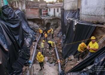 Obras Públicas realiza trabajos de mitigación para la eliminación de la cárcava en la colonia Harrison, del barrio San Jacinto