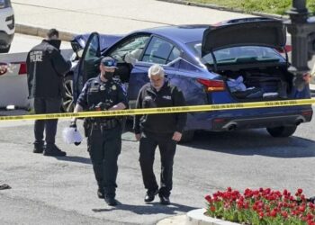 Un hombre chocó contra una barrera del Capitolio, disparó al aire y se suicidó