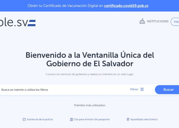 Habilitan “Simple.sv”, plataforma para tramitar solvencia policial, antecedentes penales y otros trámites en línea