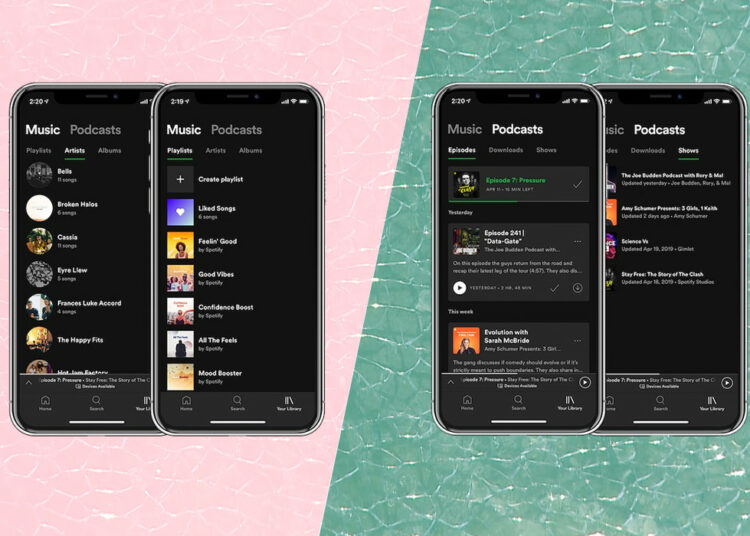 Spotify cambia de diseño y ahora la música y los podcasts tienen su propia sección