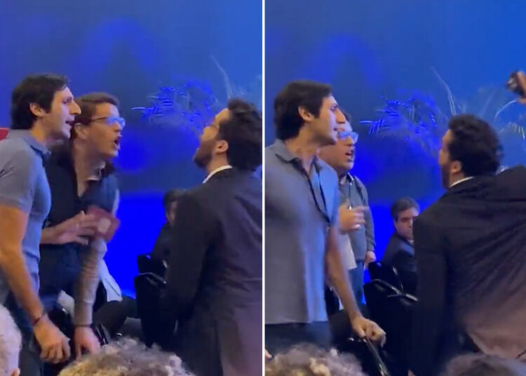 (VIDEO) Aliados de Lula y Bolsonaro se pelean entre los bastidores del primer debate electoral