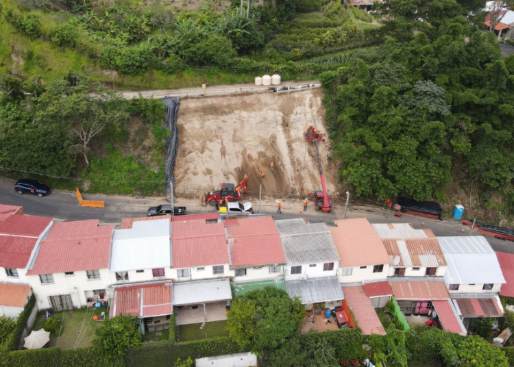 MOP concluirá en octubre el talud en Quintas Doradas, Panchimalco
