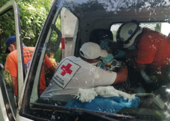 Cruz Roja atiende cuatro golpeados en accidente de tránsito en San Sebastián, San Vicente