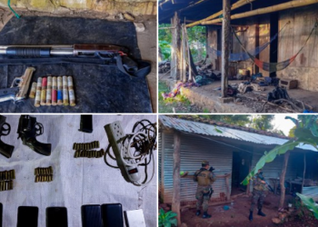 Fuerza Armada incauta armas y municiones en refugios de pandilleros